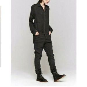 6397 black coveralls slim drop waist jumpsuit, boiler suit retail $595